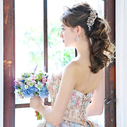 ヘッドドレス 【ロージー】(H-124) |花嫁 小枝 シルバー ゴールド リーフ 花 結婚式 ウエディング 前撮り 9枚目の画像