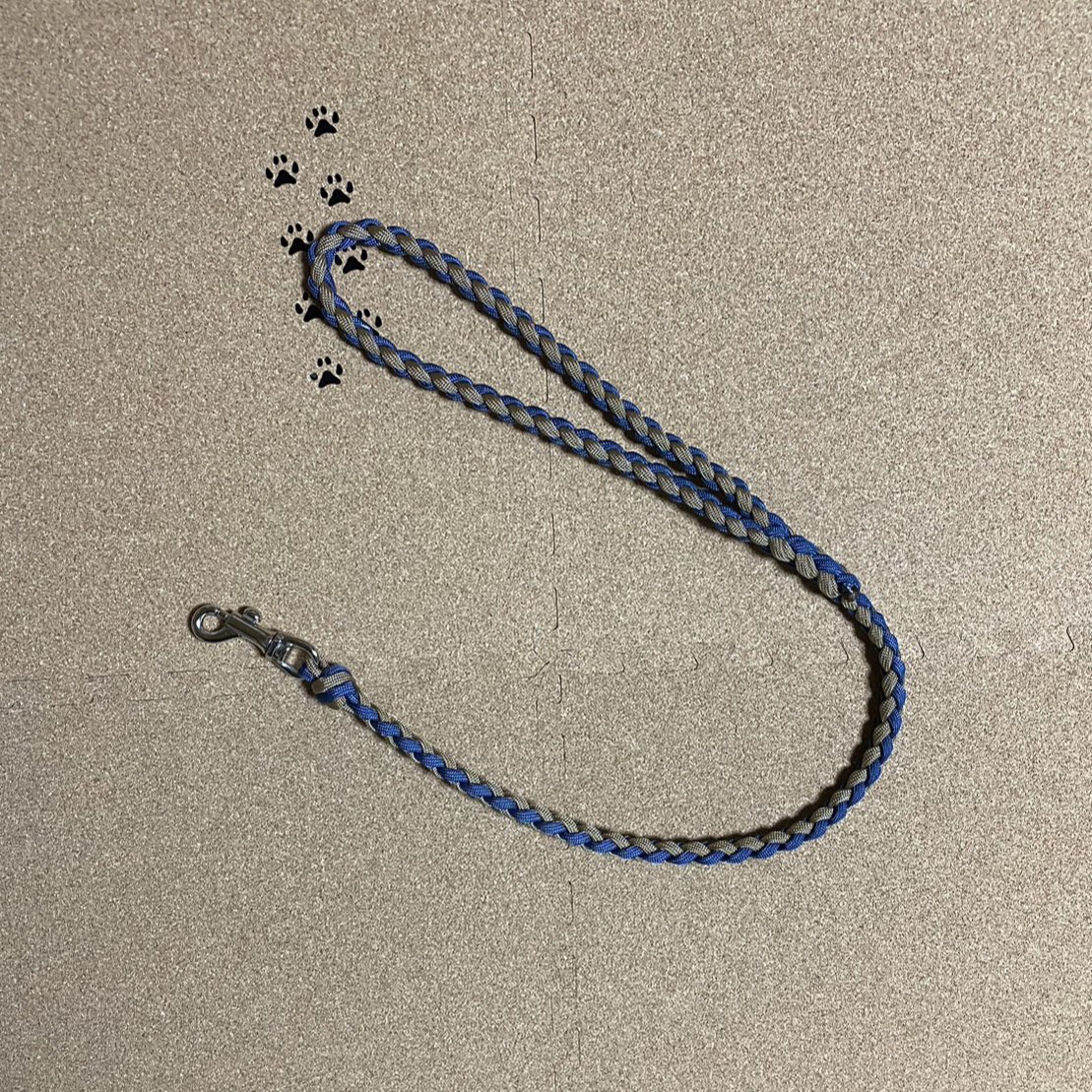 パラコードリード no.22 パラコード ショートリード4本編み 小型犬～ リード・首輪 moka