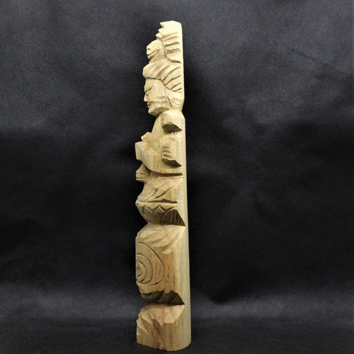 仏像 円空仏 木彫 愛染明王坐像（高さ30cm 着色) 【受注制作 納期30日