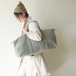 ﾓﾘﾉｶﾞｯｺｳ 書籍掲載 撥水ツイルボストンバッグ【ライトカーキ】｜mg-bo01-ka 4枚目の画像