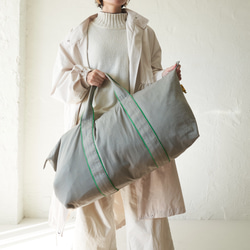 ﾓﾘﾉｶﾞｯｺｳ 書籍掲載 撥水ツイルボストンバッグ【ライトカーキ】｜mg-bo01-ka 5枚目の画像