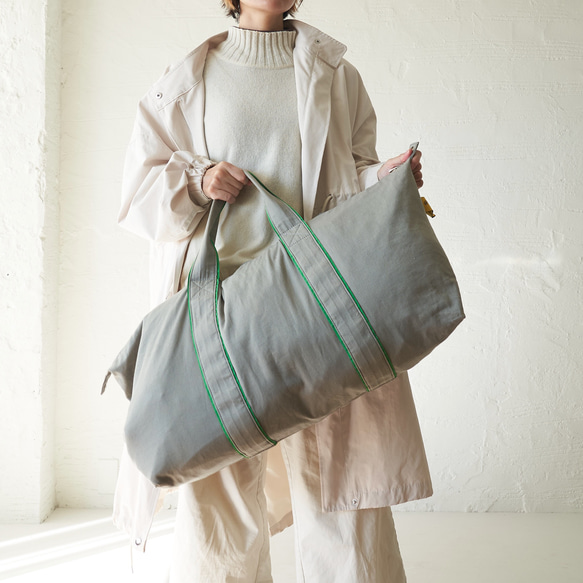 ﾓﾘﾉｶﾞｯｺｳ 書籍掲載 撥水ツイルボストンバッグ【ライトカーキ】｜mg-bo01-ka 5枚目の画像