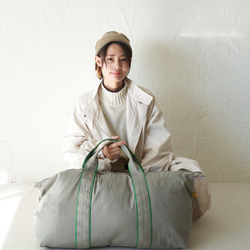 ﾓﾘﾉｶﾞｯｺｳ 書籍掲載 撥水ツイルボストンバッグ【ライトカーキ】｜mg-bo01-ka 7枚目の画像