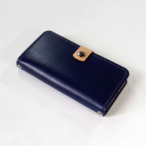 スナップボタン留め牛革レザーケース iPhone,Android 多機種制作