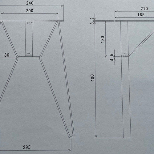 ベンチ用アイアンレッグセット（鉄脚、DIY） DIYパーツ YSdad 通販