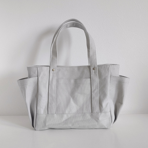 帆布の小さめサイドポケットトート 8号帆布 トートバッグ