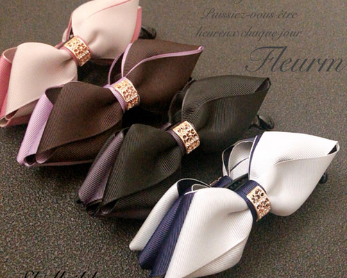 バナナクリップ バイカラー ヘアクリップ・バナナクリップ Fleurm