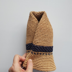 hat for man手工鉤針編織遮陽帽拉菲亞草帽米色男帽紳士帽情侶帽父親節禮物生日禮物情人節禮物交換禮物客製訂製定製 第16張的照片