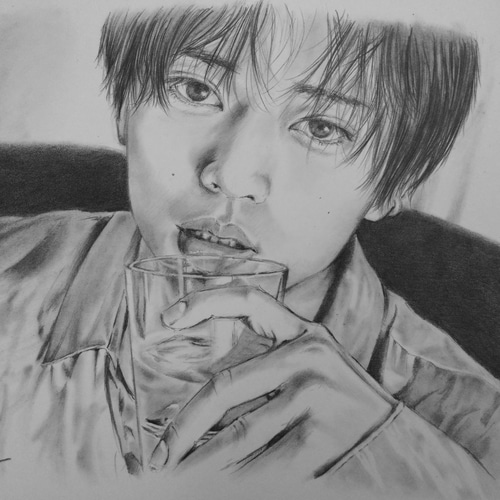 B5サイズの似顔絵描きます！(1人～4人まで) 絵画 実幸 通販 7667797