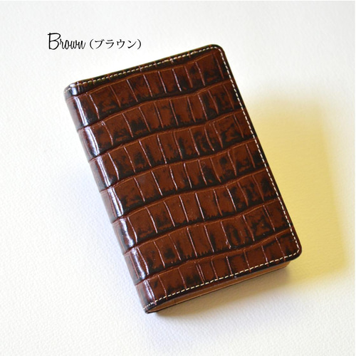 ミニ5穴のシステム手帳：クロコ型押し革】本革製 MK−1503−CN 手帳
