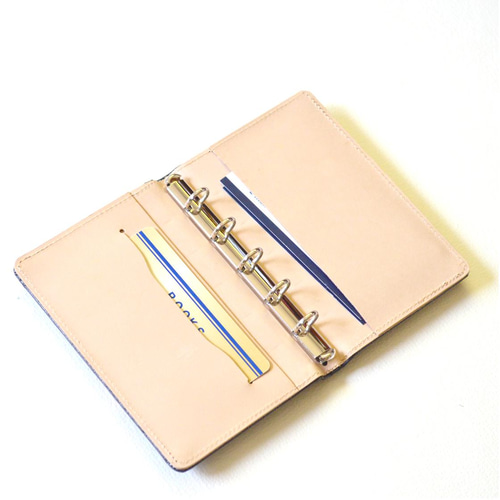 ミニ5穴のシステム手帳：クロコ型押し革】本革製 MK−1503−CN 手帳