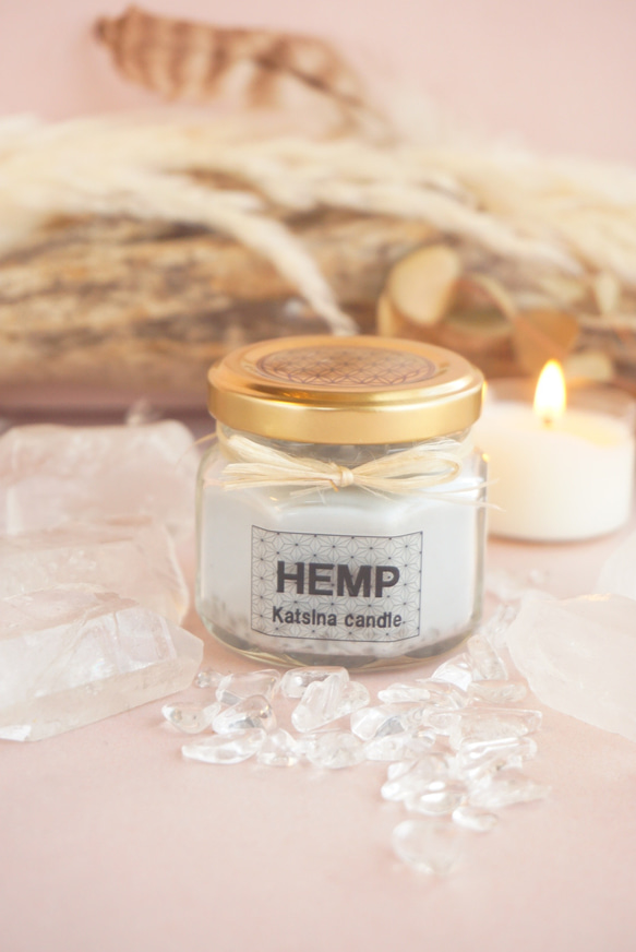 麻炭＆水晶☆HEMP CANDLE ～イヤシロチ～ 5枚目の画像