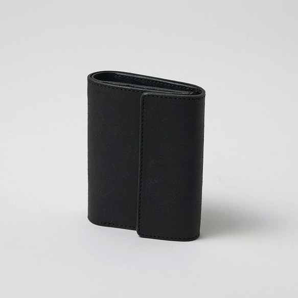 スタンダードな二つ折り財布 / Folded Wallet *BLACK (左利き用) 1枚目の画像