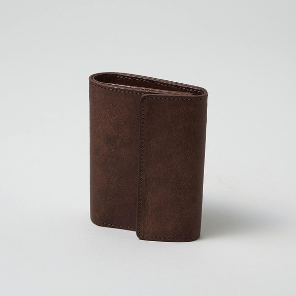 スタンダードな二つ折り財布 / Folded Wallet *D BROWN (右利き用) 1枚目の画像