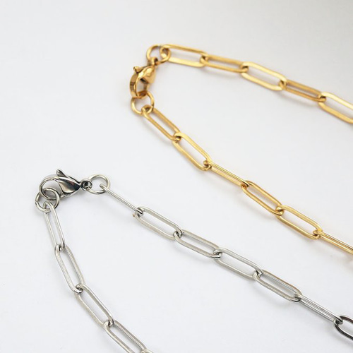 M.U.L.ネックレス マットゴールド スクエアチェーン M.U.L.ネックレス マットゴールド スクエアチェーン