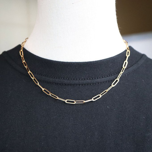 つけっぱなしOK！316L サージカルステンレス スクエアチェーン