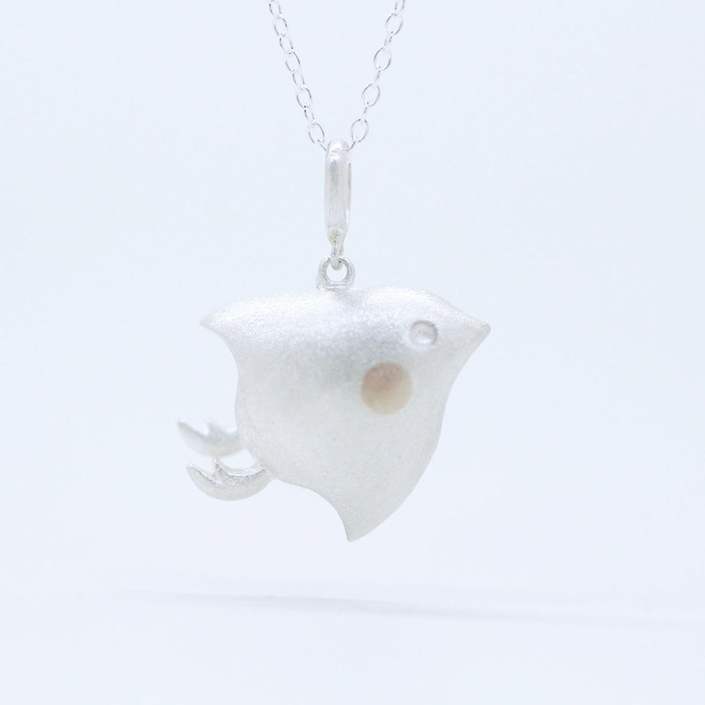 千鳥のシルバーペンダント