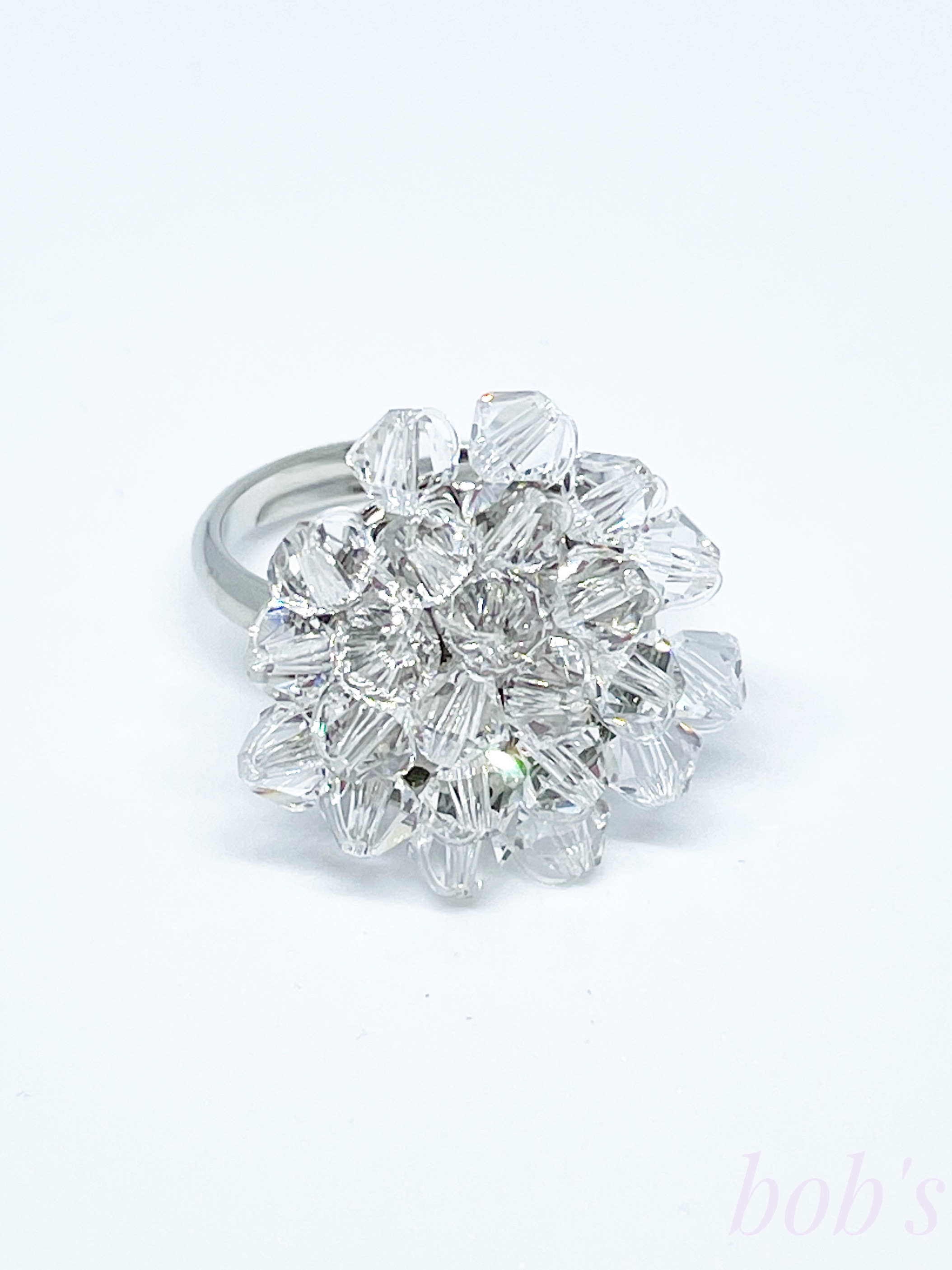 廃盤 美品 SWAROVSKI GLACIER CRYSTAL RING スワロフスキー