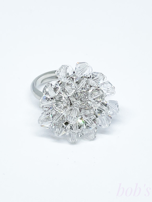 Swarovski クリスタルフラワーリング スワロフスキークリスタルフラワーリング クリスタル 指輪