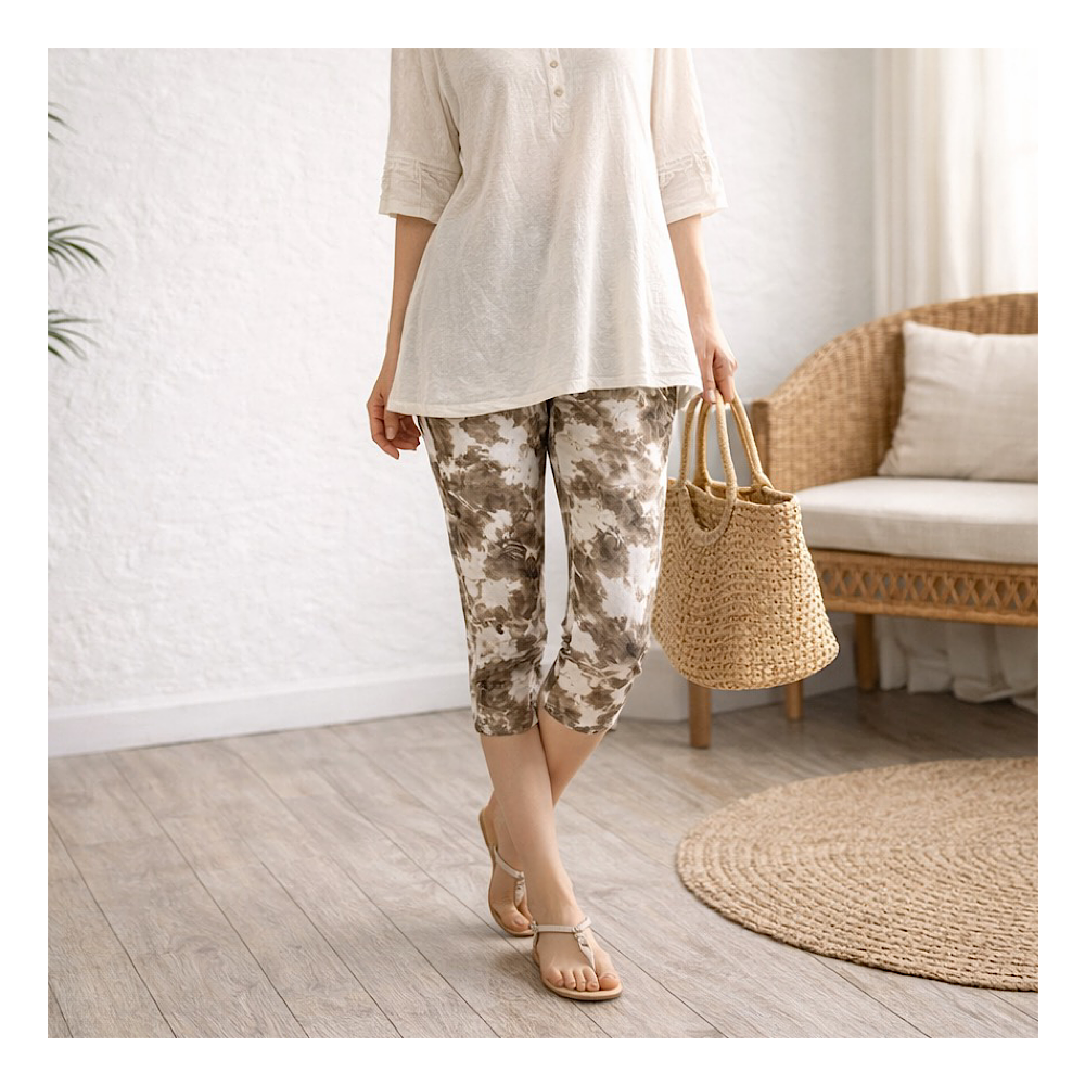 ❤SALE❤S～L対応！穿いている感じがしない快適レギンスストレッチショート丈パンツ:普段着やスポーツで通年使用◎ムラ染