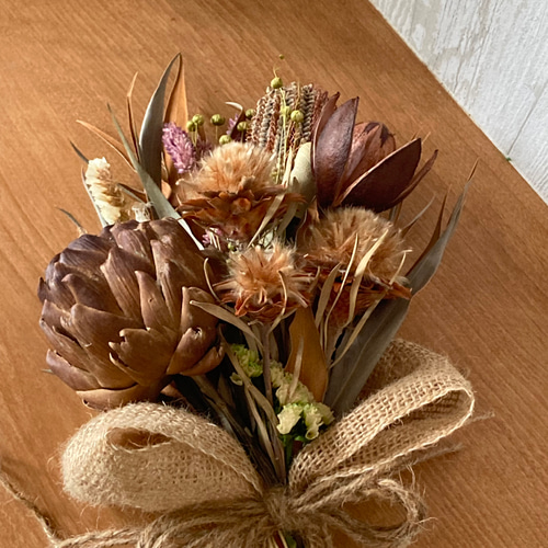 ドライフラワー　スワッグ ワインレッド×ダークピンクで大人っぽく🍷 ドライフラワースワッグのご