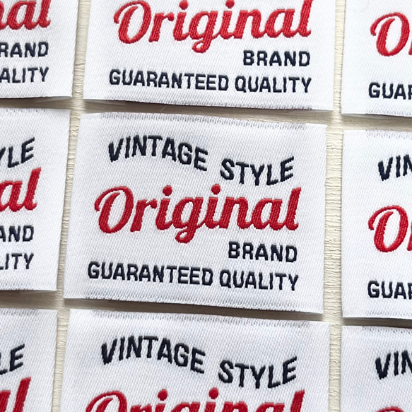 布タグ Original brand 白ベース 6枚セット ワッペン・アップリケ