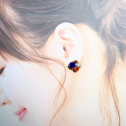 Vファーレン長崎カラー ビジュー イヤリング ピアス Jリーグ サッカー