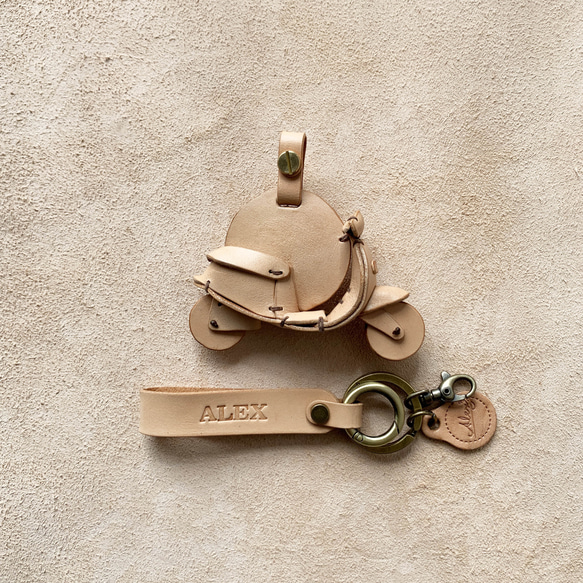 GOGORO鑰匙包-GOGORO2代復刻版-真皮植鞣 皮革鑰匙圈 吊飾 裝飾品 第6張的照片
