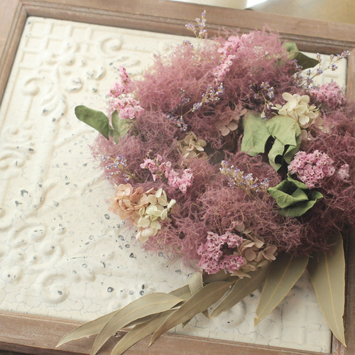 【SALE】スモークツリーとブルーアイスのハーフリース* * *ラッピング無料 SALE】スモークツリーとブルーアイスのハーフリース