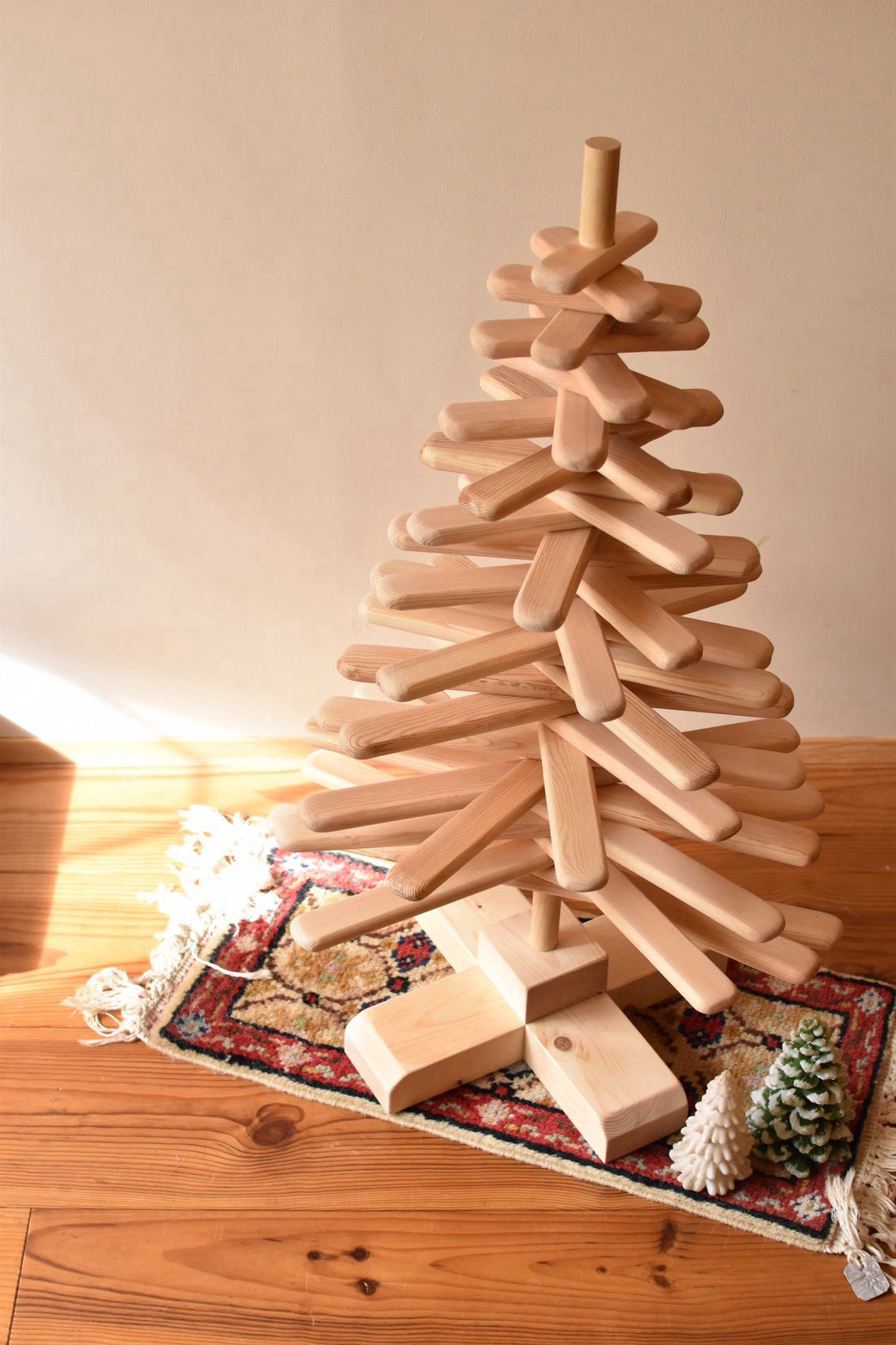 【手作り】木製クリスマスツリーミニ