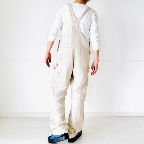 メンズ【men's】Herdmans社アイリッシュリネン素材 サロペット