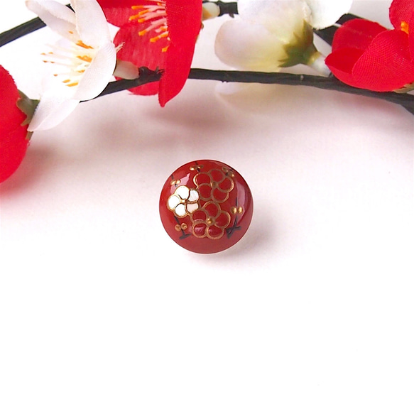 Urushi Earrings 〜Miyabi〜 Plum blossom flowers 第1張的照片