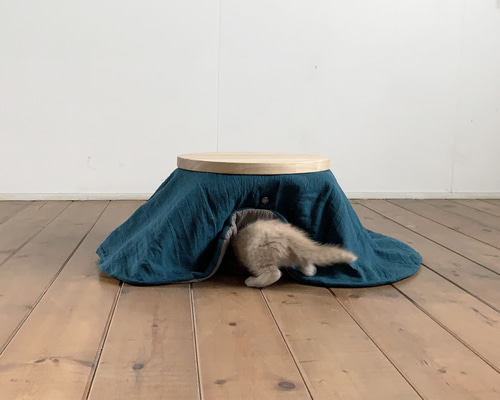 10/4以降配送】大きなくりの木のこたつ 渋皮色 （幅140cm・クマグリー