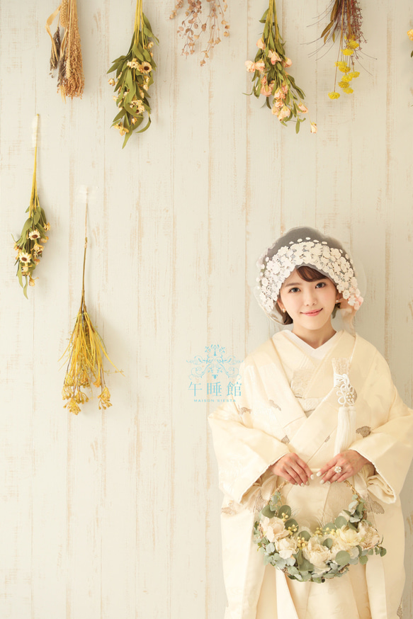 No.54モチーフレースの綿帽子〜bless〜 4枚目の画像