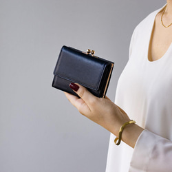 【刻印可】手に収まるコンパクトなサイズ感　がま口ミニ財布　アリアナ　MI0056 4枚目の画像
