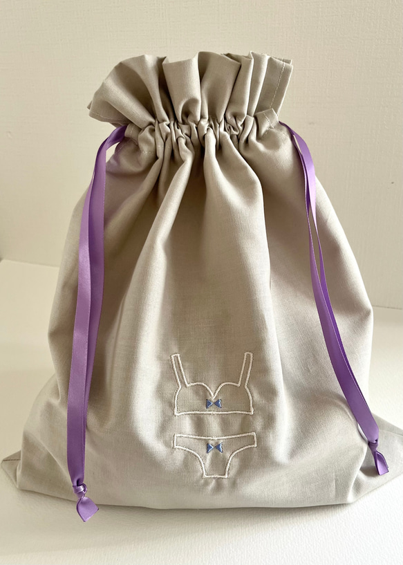 ランジェリー用巾着♡ 巾着袋 R.Embroidery 通販 7708948｜Creema