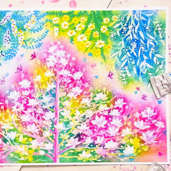 【残り１】シフォン水彩ストール～~春花~ 12枚目の画像