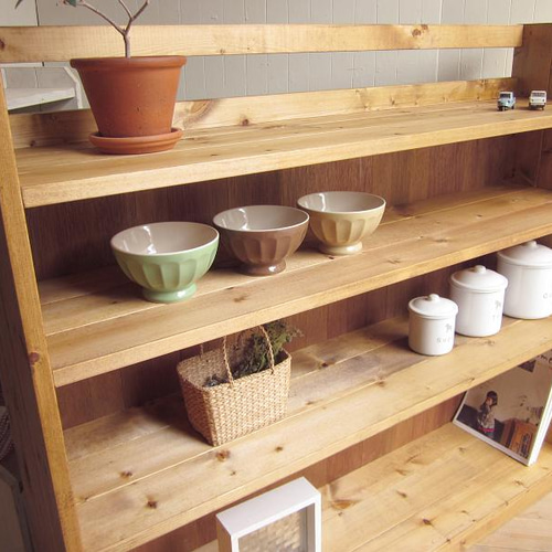 サイズデザインオーダー可！超ワイド4段ラック●ナチュラルブラウン無垢材●受注製作 送料がかなり安くなりました！☆オーダー可！○超ワイド4段ラック