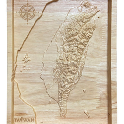 [木城工坊] 原木3D立體台灣地圖-小尺寸擺飾 第2張的照片
