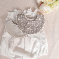 lehtiä　 Meadow fair gray bib スタイ 5枚目の画像