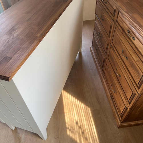 キッチンカウンター A フレンチシャビー 北欧 収納ボックス 本棚