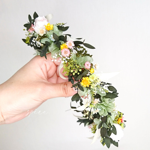 プリザーブドフラワー 花冠 オーダー】花冠 プリザーブドフラワー ドライフラワー