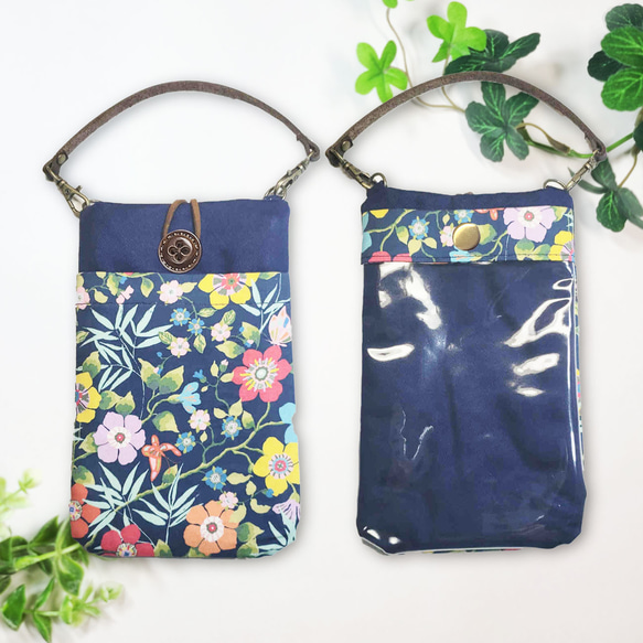専用　リバティ　スマホポーチ　ショルダー　ハンドメイド　プールパーティ 専用 リバティ スマホポーチ ショルダー ハンドメイド プール