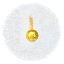 k24單耳純金簡約圓球耳環（鏡面或鑽石粉飾） 第6張的照片
