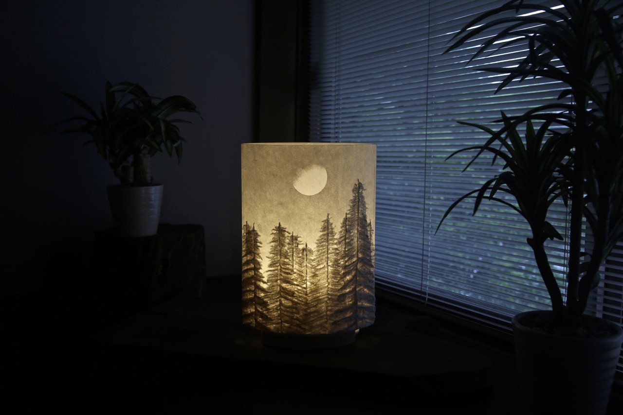 「彼方へ」和紙de夜空のランプシェード