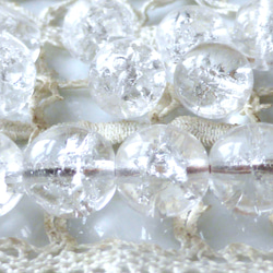 ヒビ　透明　チェコビーズCzech Glass Beads10個 1枚目の画像
