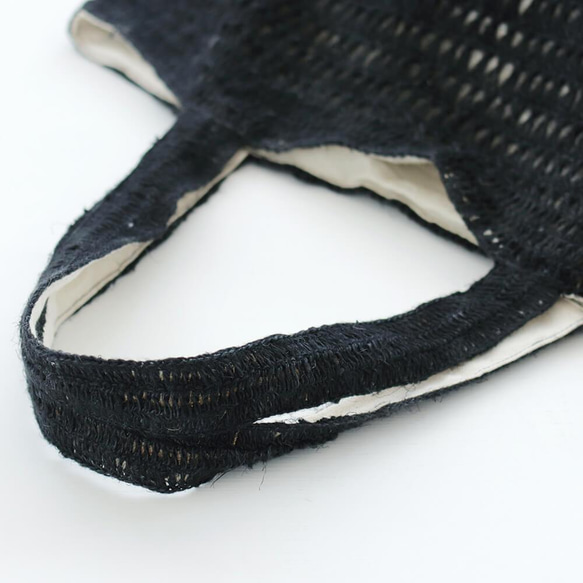 Arrow 鉤編針織單肩包（黑色） 第13張的照片