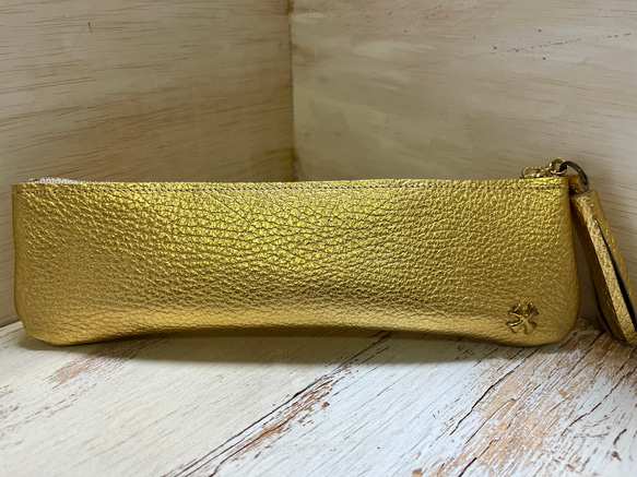 本革 スリムペンケース ゴールド ポーチ GIN6SAGA 通販 7752178