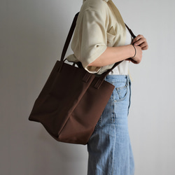 DROP SHOULDER TOTE BAG（コーヒー/ブラウン） 10枚目の画像