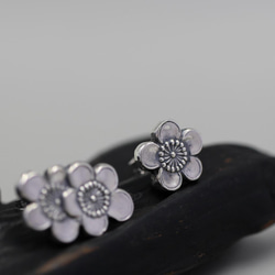 梅花（一對）| 復古| 銀| 耳環| 耳環| 一對| 現代日本| 日本配件| 傳統| 春天的花朵 第2張的照片